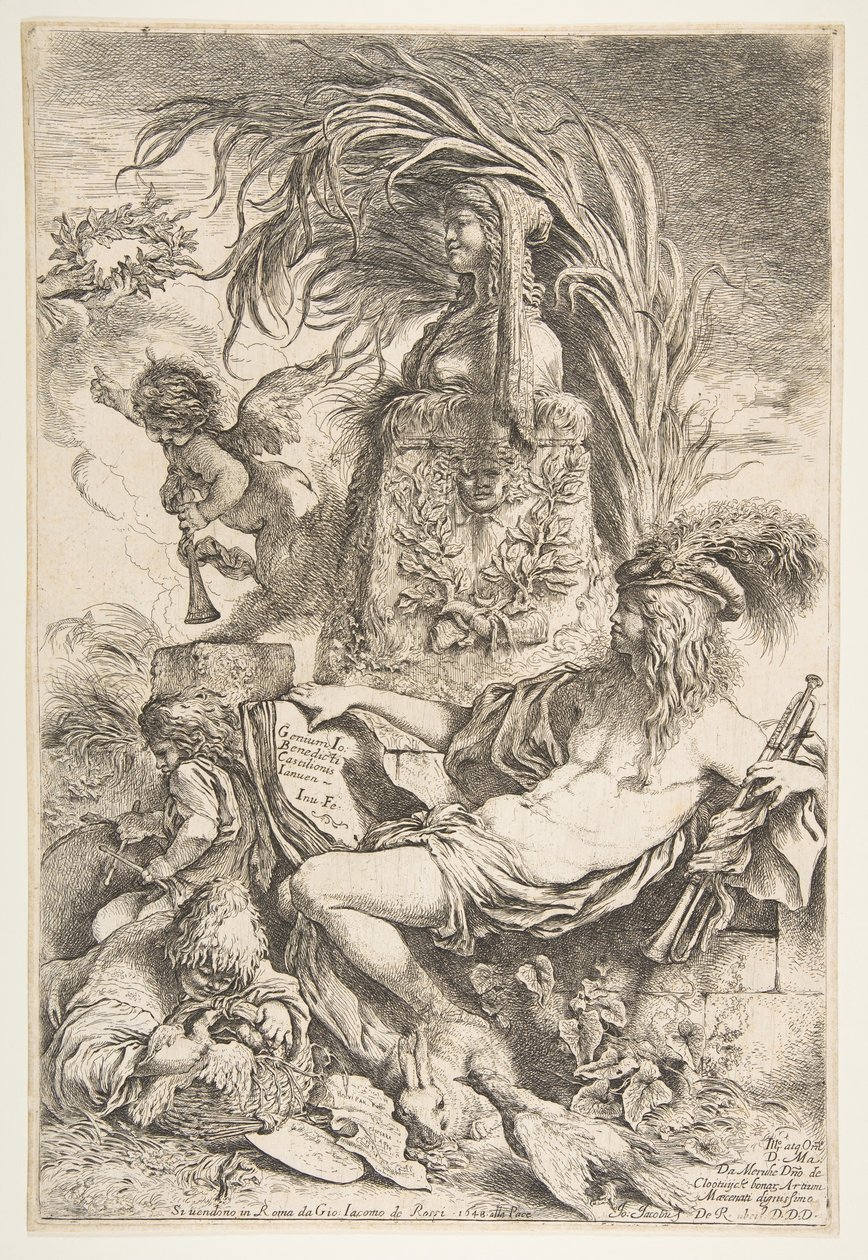 El genio de Castiglione, ca. 1645-47 publicado 1648 de Giovanni Benedetto Castiglione