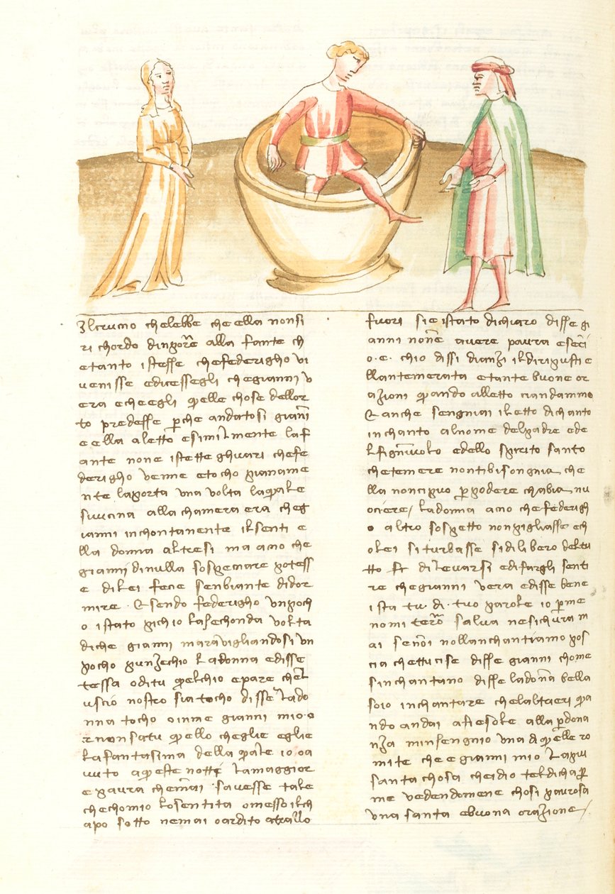 Decamerón, A la fortune du pot ; Mari de Peronella sortant de la jarre , Septième journée, nouvelle 2. de Giovanni Boccaccio