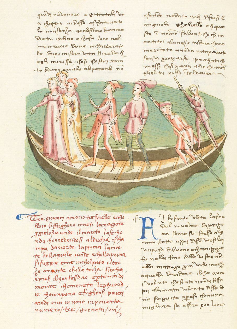 Decamerón, Entremetteur malgré lui - Ninette y sus hermanas navegando , Cuarto día, relato 3. de Giovanni Boccaccio