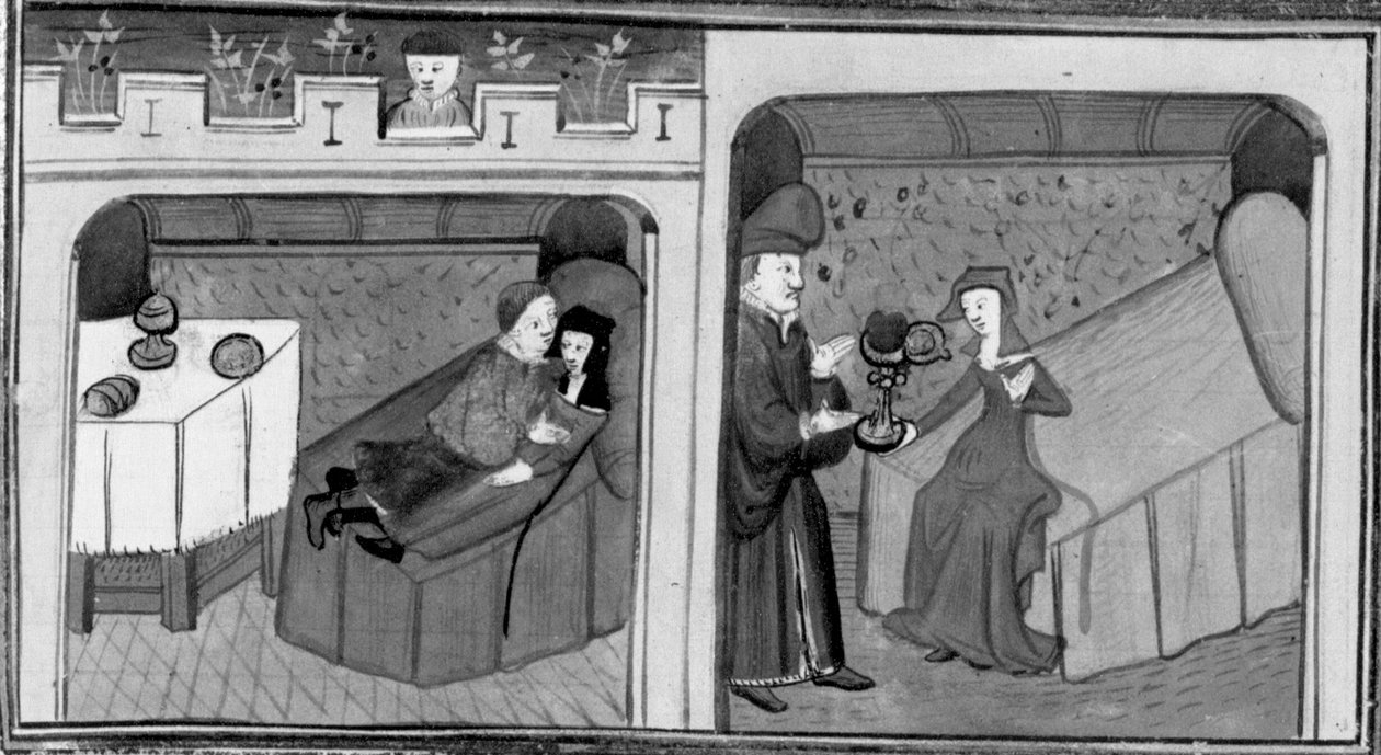 Decamerón, Ghismonda se acuesta con Guiscardo; Tancredi regala a su hija el corazón de la amada. Cuarto día, cuento 1 de Giovanni Boccaccio