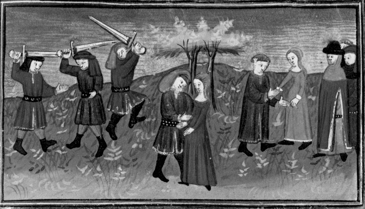 Décaméron, Giannole y Minghino intentan secuestrar a Agnès; Agnès se casa con Minghino. Quinto día, relato 5 de Giovanni Boccaccio