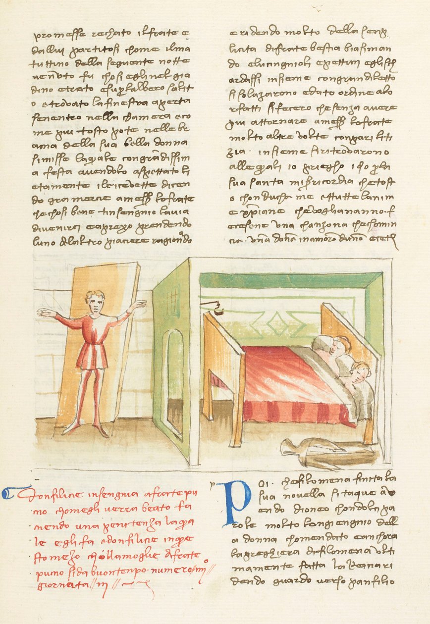 Decamerón, La llave del paraíso - Puccio di Rinieri maltratado por Felice, Tercer día, relato 4. de Giovanni Boccaccio