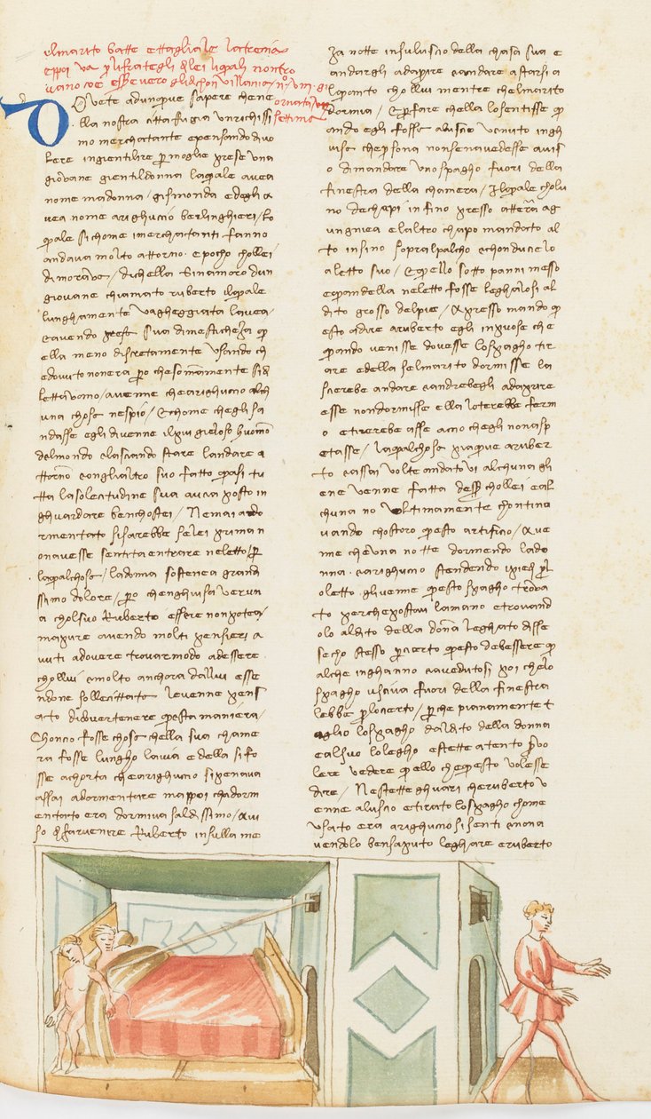 Decamerón, El cordón - Arriguccio Berlinghieri descubre el engaño de su mujer , Séptimo día, relato 8. de Giovanni Boccaccio