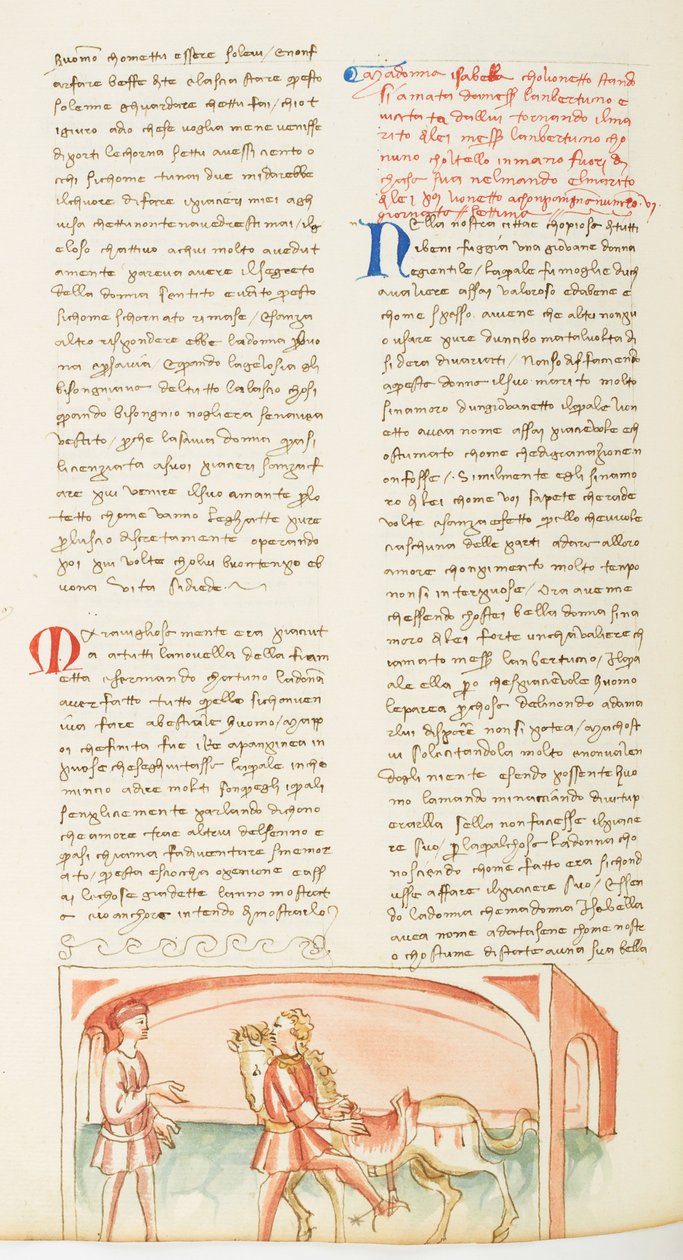 Decamerón, La folle journée ; Lambertuccio y el marido de Isabella , Septième journée, cuento 6. de Giovanni Boccaccio