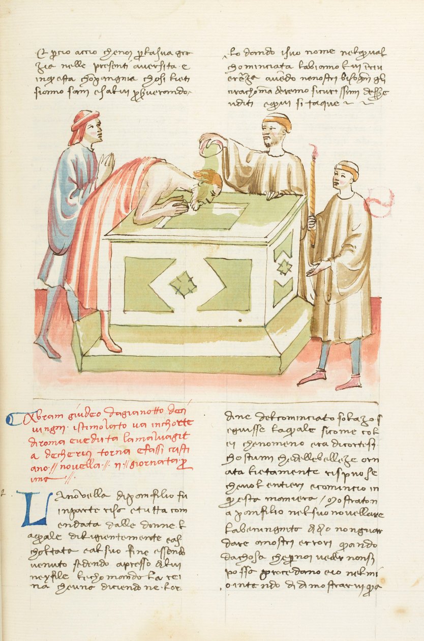 Decamerón, La escuela de Roma - Bautismo de Abraham , Primer día, relato corto 2. de Giovanni Boccaccio