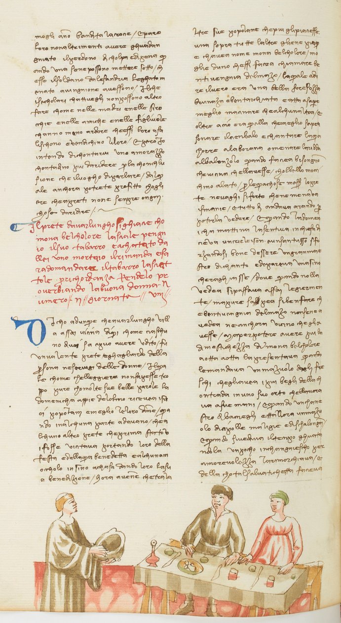 Decamerón, El mortero de Belcolor - Belcolor recuperando su mortero, Octavo día, relato 2. de Giovanni Boccaccio