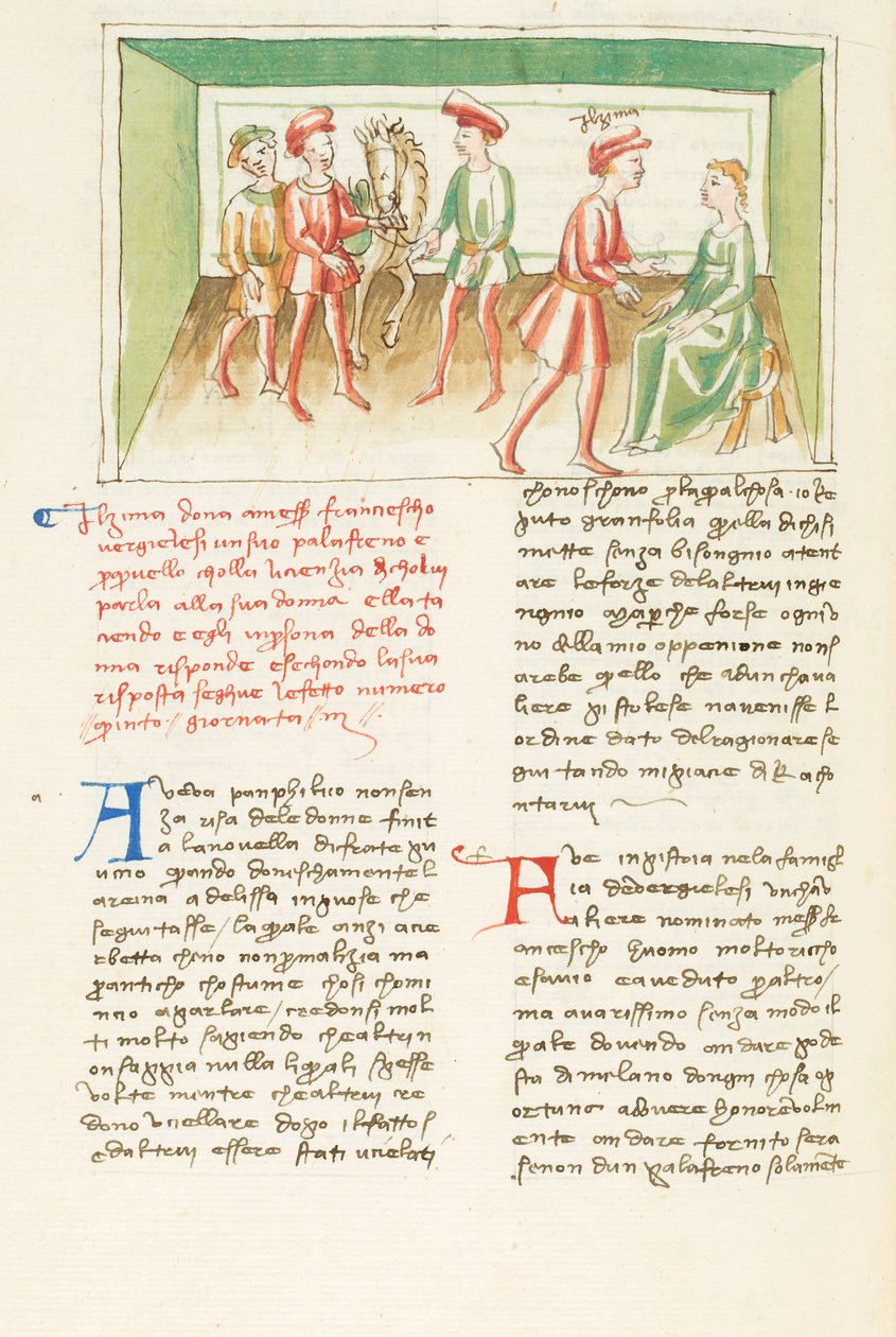 Decamerón, Le moyen de parvenir ; Zima hablando con la mujer de Francesco , Tercer día, relato 5. de Giovanni Boccaccio
