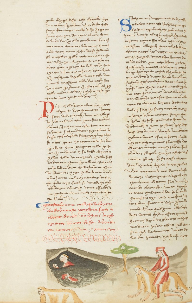 Decamerón, La horrible aventura de maese Simón - Simone da Villa sur la fausse bêtei, Octavo día, cuento 9. de Giovanni Boccaccio