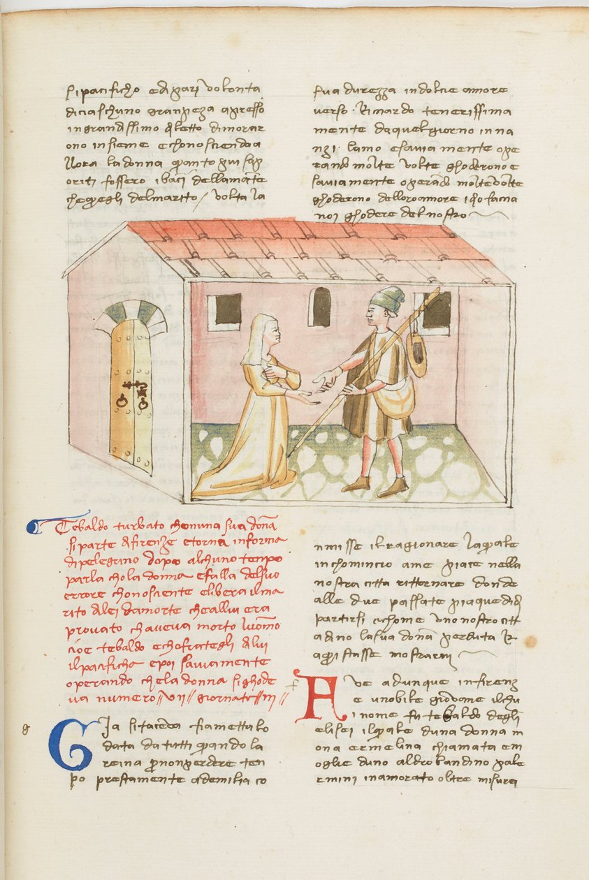 Decamerón, El mayordomo armenio - Tedaldo degli Elisei disfrazado se reencuentra con Ermellina, Quinto día, relato 7. de Giovanni Boccaccio