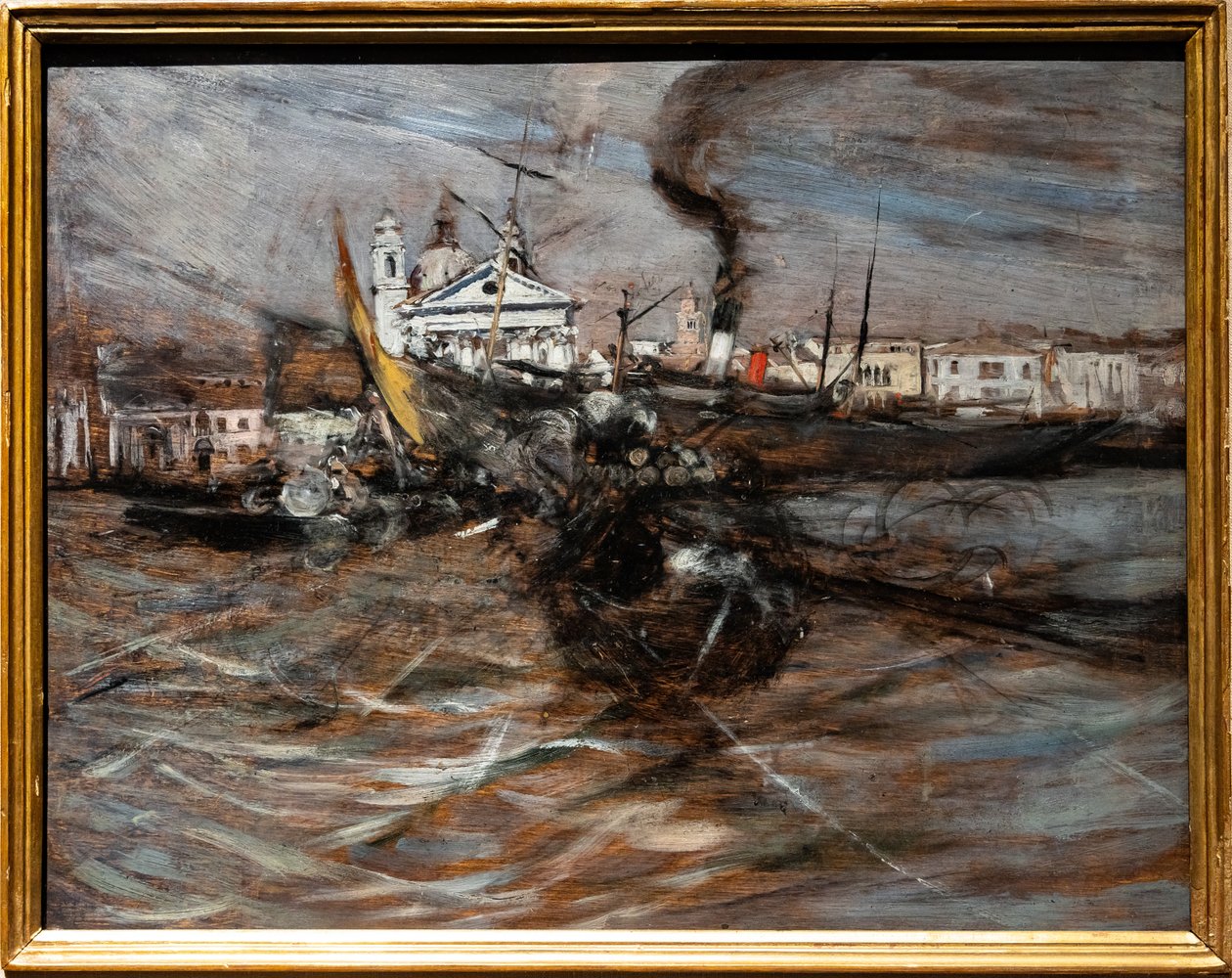 Barcos en Venecia de Giovanni Boldini