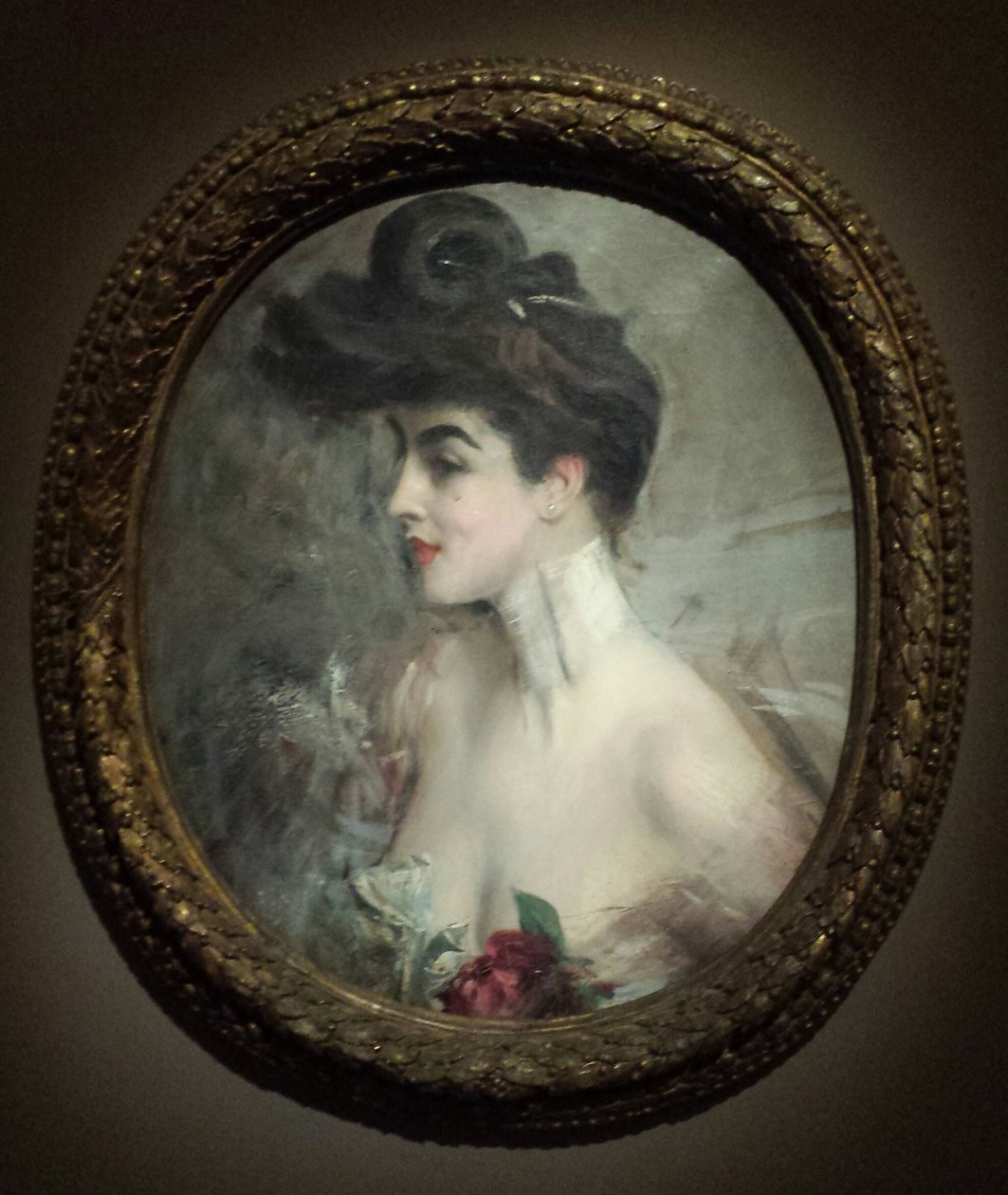 Boldini - Retrato de Mme X., con cuello de cuentas de Giovanni Boldini