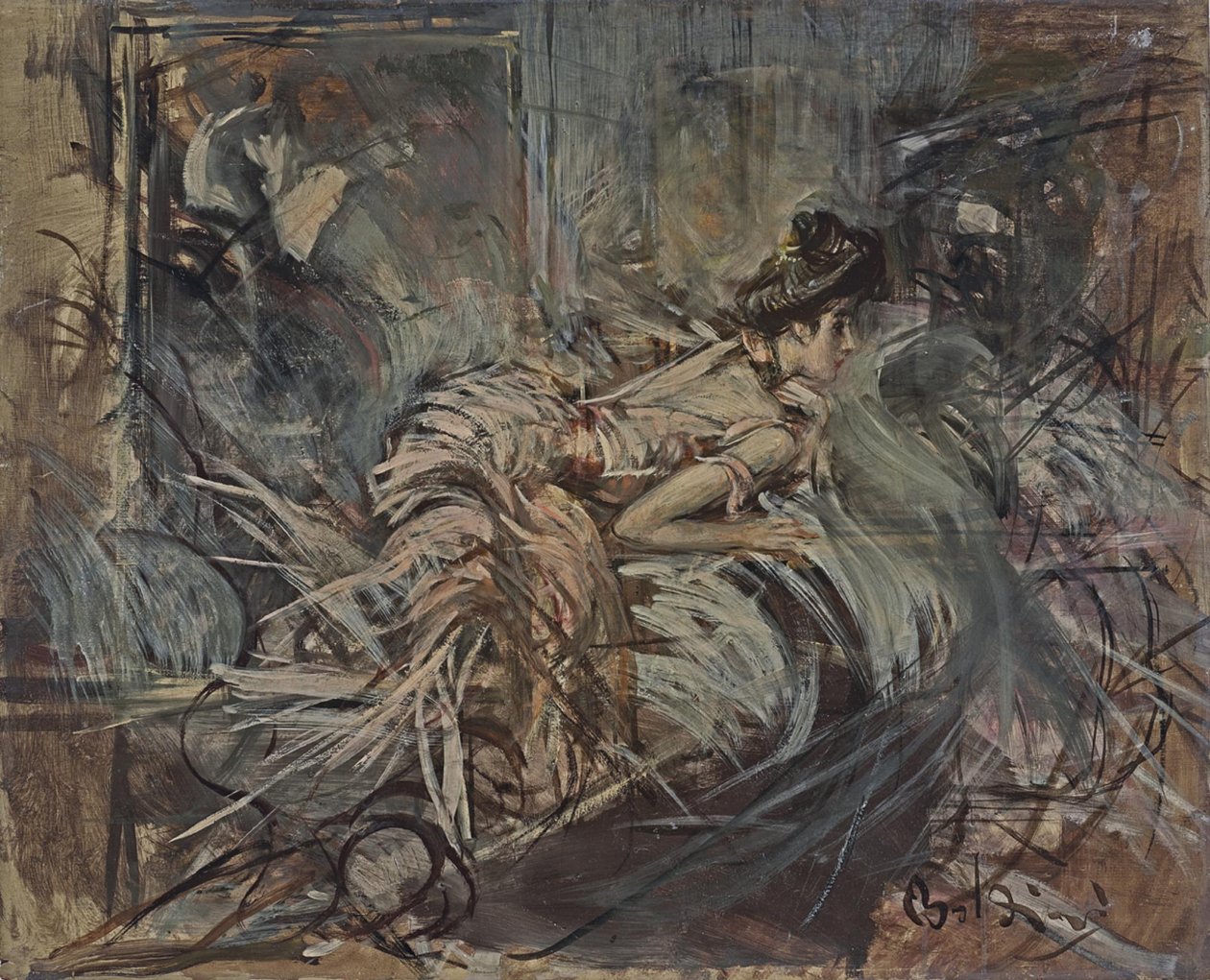 Boldini - El modelo del artista de Giovanni Boldini