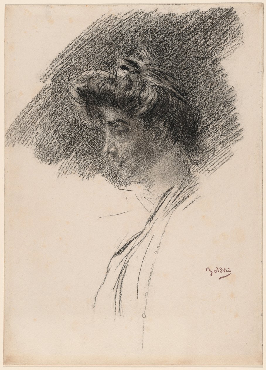 Busto de una joven de perfil de Giovanni Boldini