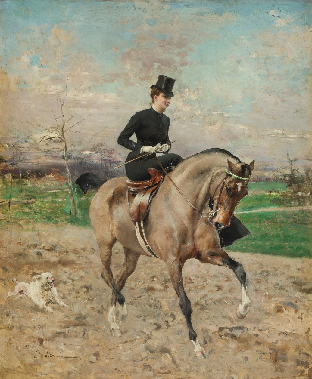 Amazona. Alice Régnault a caballo, 1878 de Giovanni Boldini