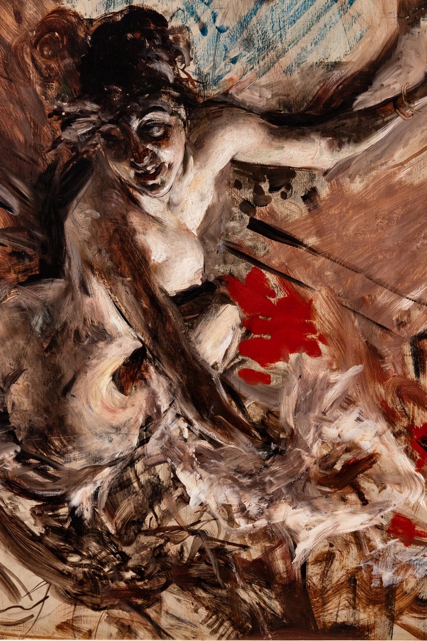 Madame de Joss, detalle de Giovanni Boldini