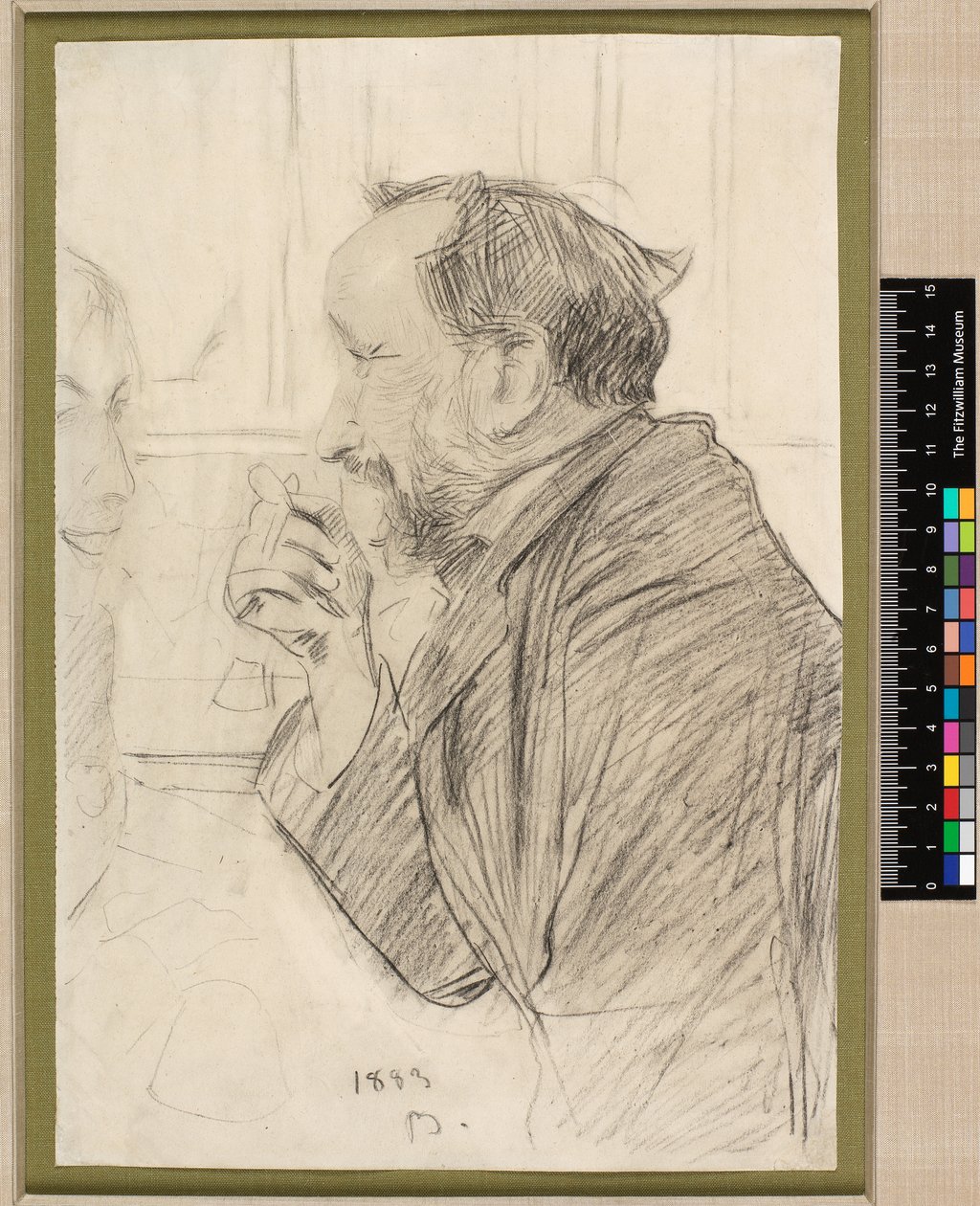 Retrato de Edgar Degas en una mesa de café de Giovanni Boldini