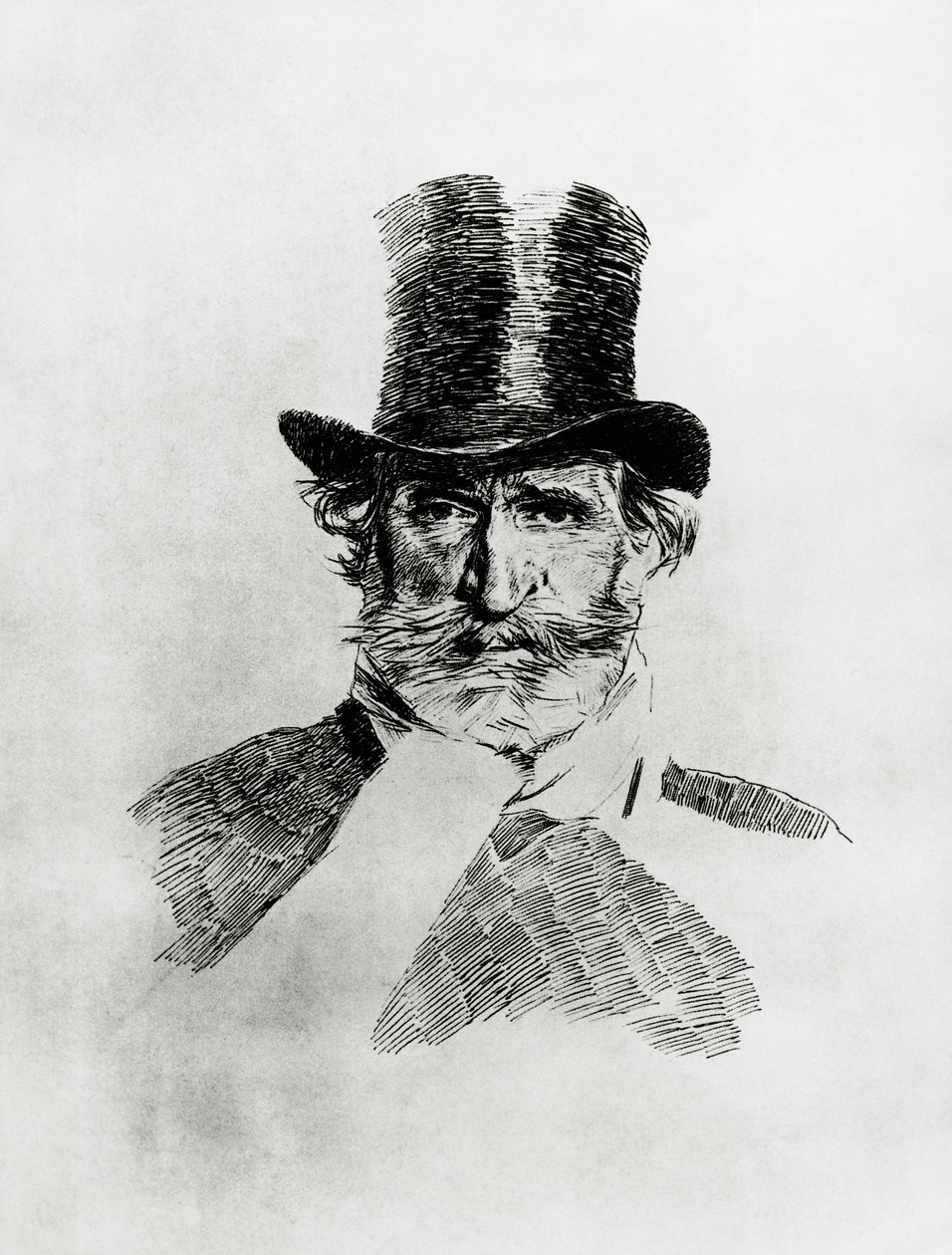 Retrato de Giuseppe Verdi (1813-1901), compositor italiano, dibujo de Giovanni Boldini (1842-1931) de Giovanni Boldini