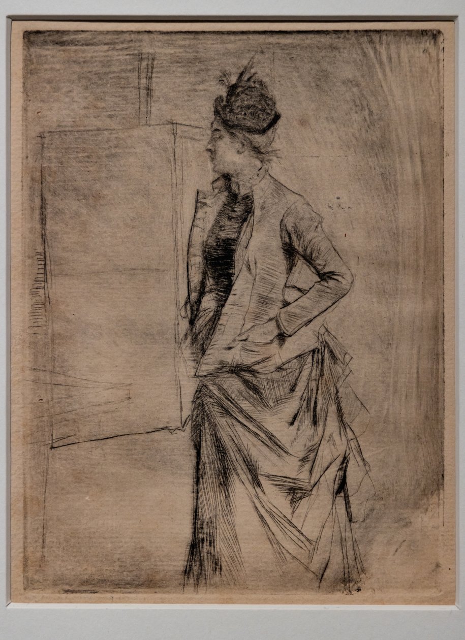 Retrato de una joven de pie y de perfil (La visita) de Giovanni Boldini