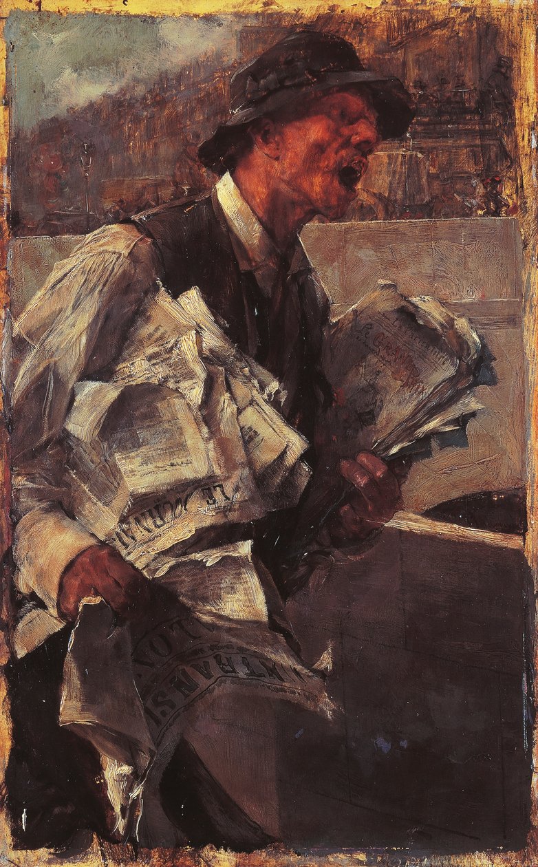 El vendedor de periódicos parisino de Giovanni Boldini