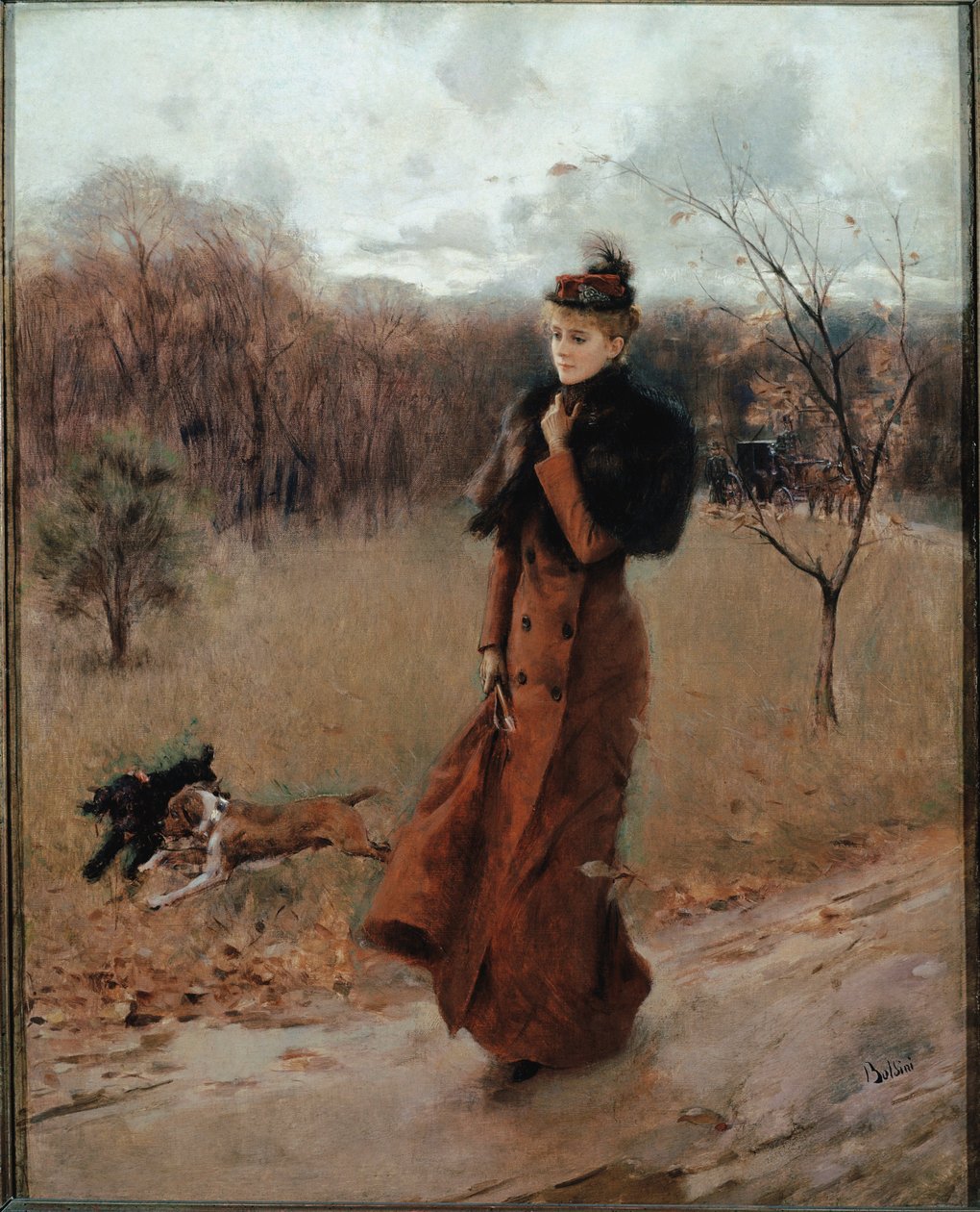 El paseo al parque en Nápoles de Giovanni Boldini