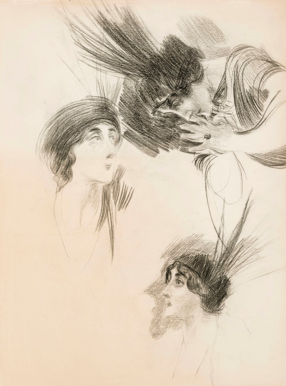 Tres Estudios para El Retrato de Dora di Rudinì Labouchère de Giovanni Boldini