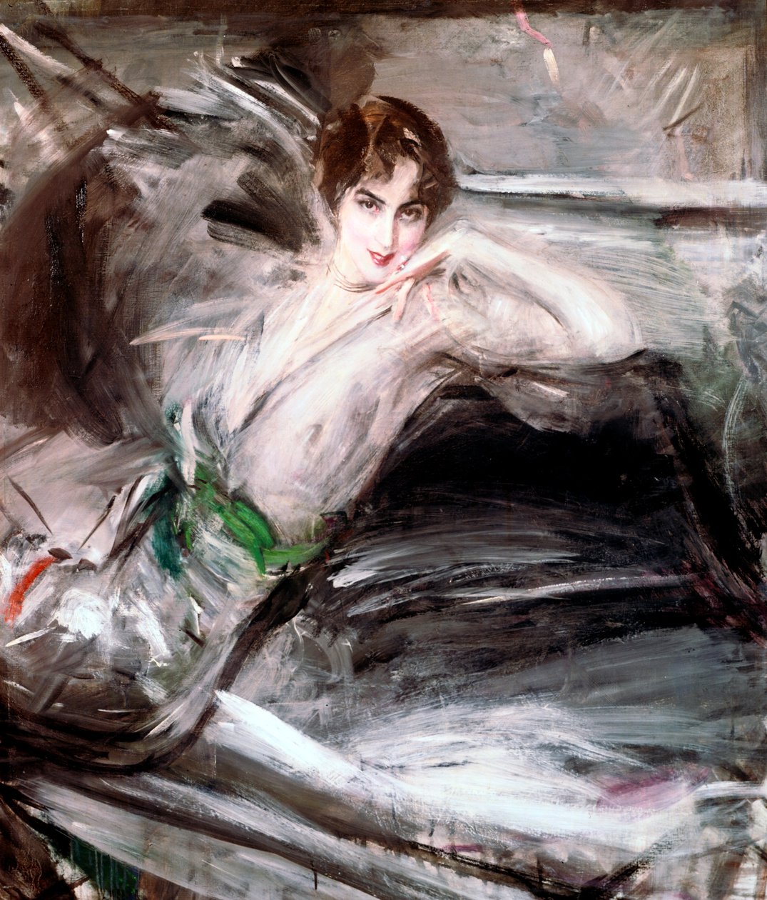 Mujer sentada en una silla, c. 1860 de Giovanni Boldini
