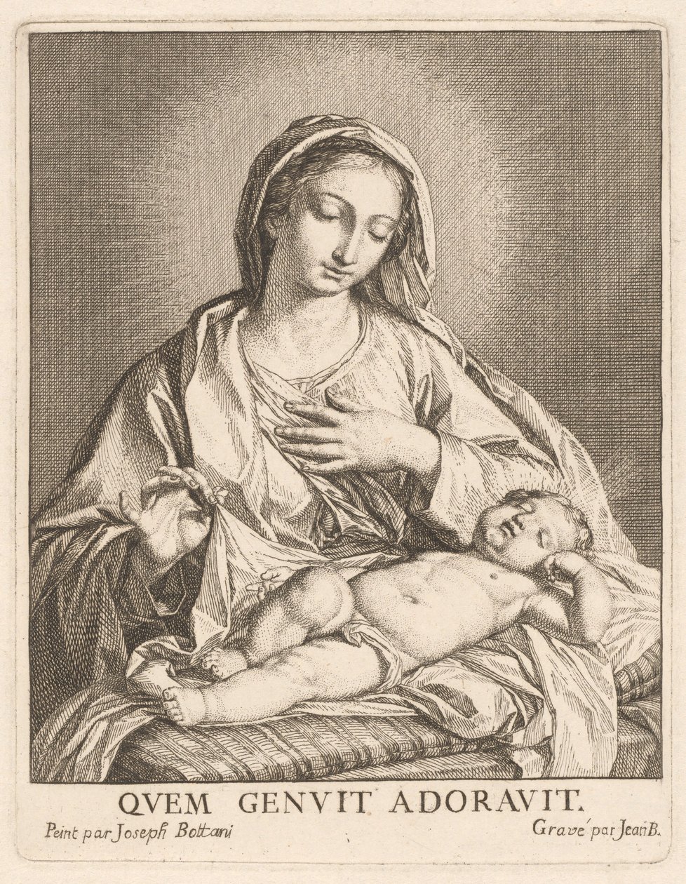 La Virgen y el Niño dormido de Giovanni Bottani, after Giuseppe Bottani