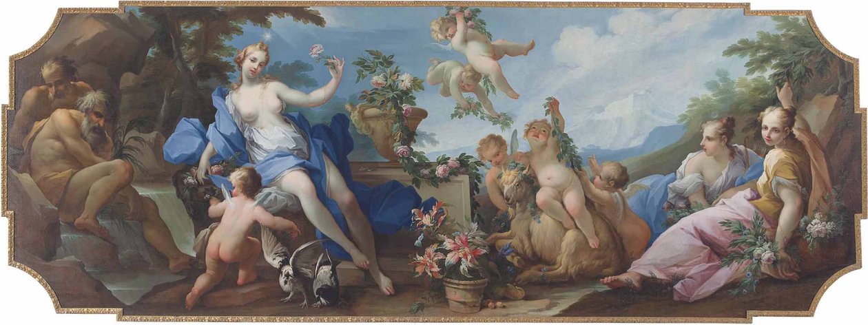 Aurora y Diana, o una alegoría de la primavera de Giovanni Camillo Sagrestani