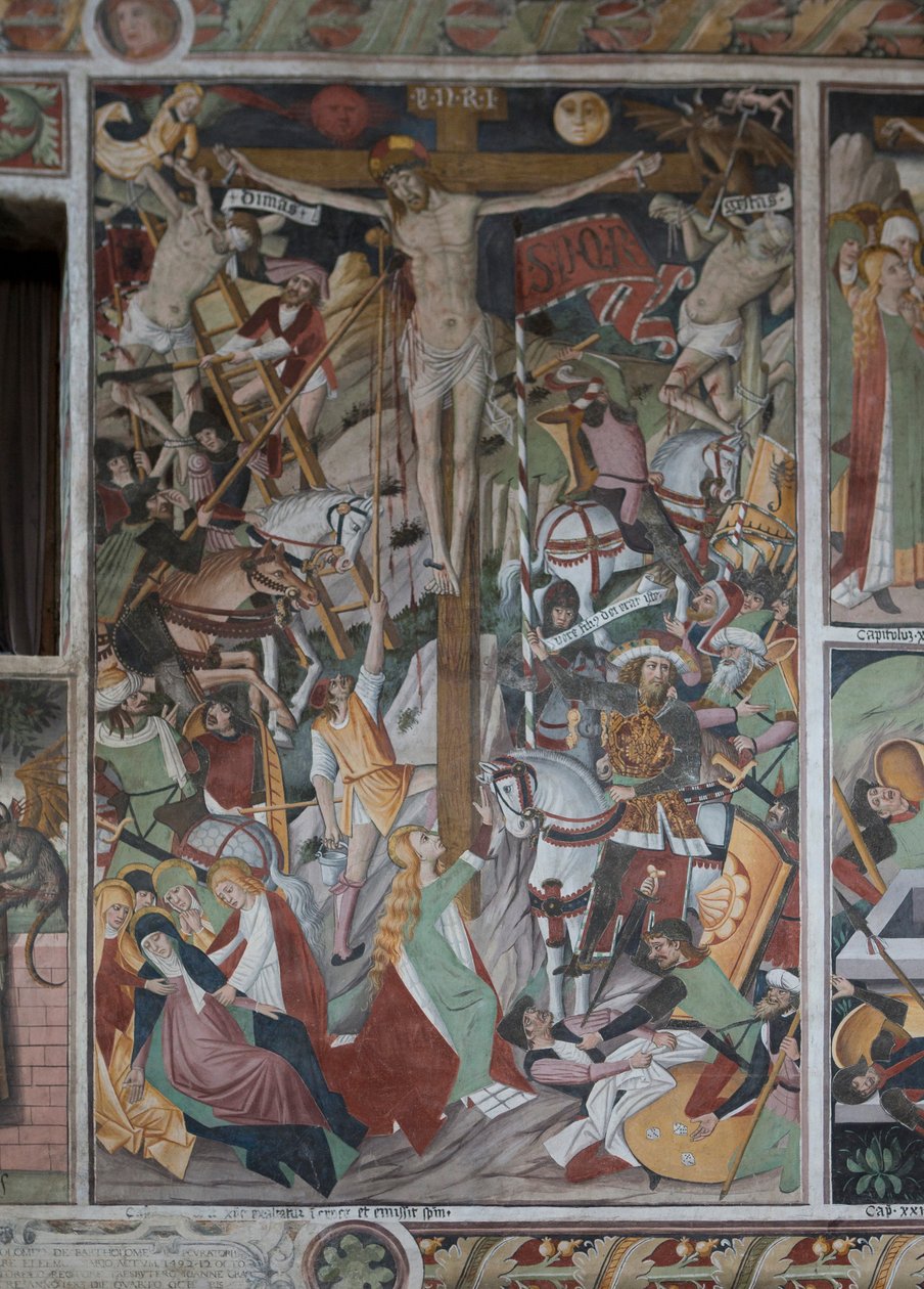 Crucifixión, c.1492 (fresco) de Giovanni Canavesio
