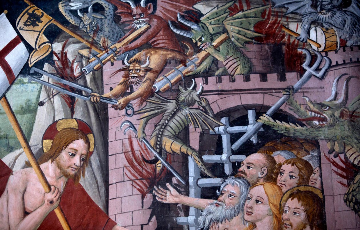 Descenso al infierno, c.1492 (detalle) de Giovanni Canavesio