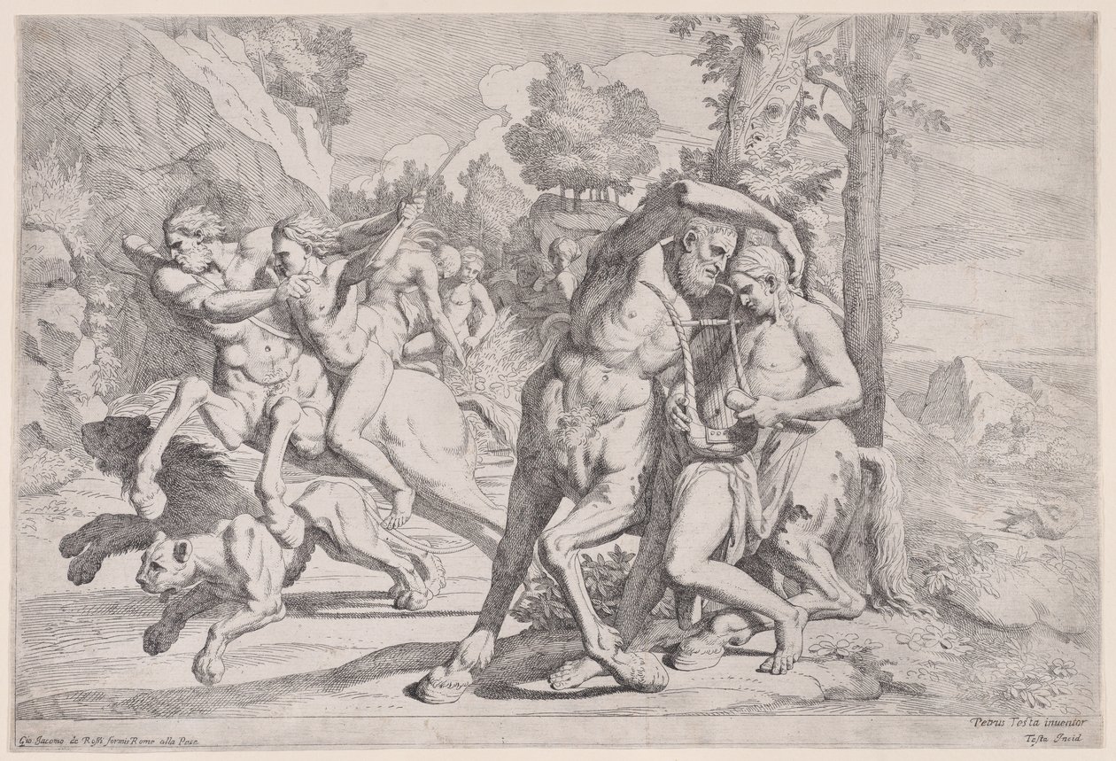 La educación de Aquiles, 1650-55 de Giovanni Cesare Testa