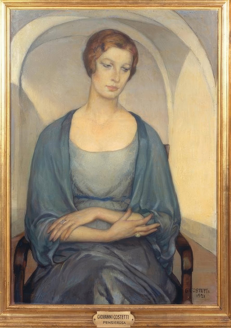 Mujer pensativa de Giovanni Costetti