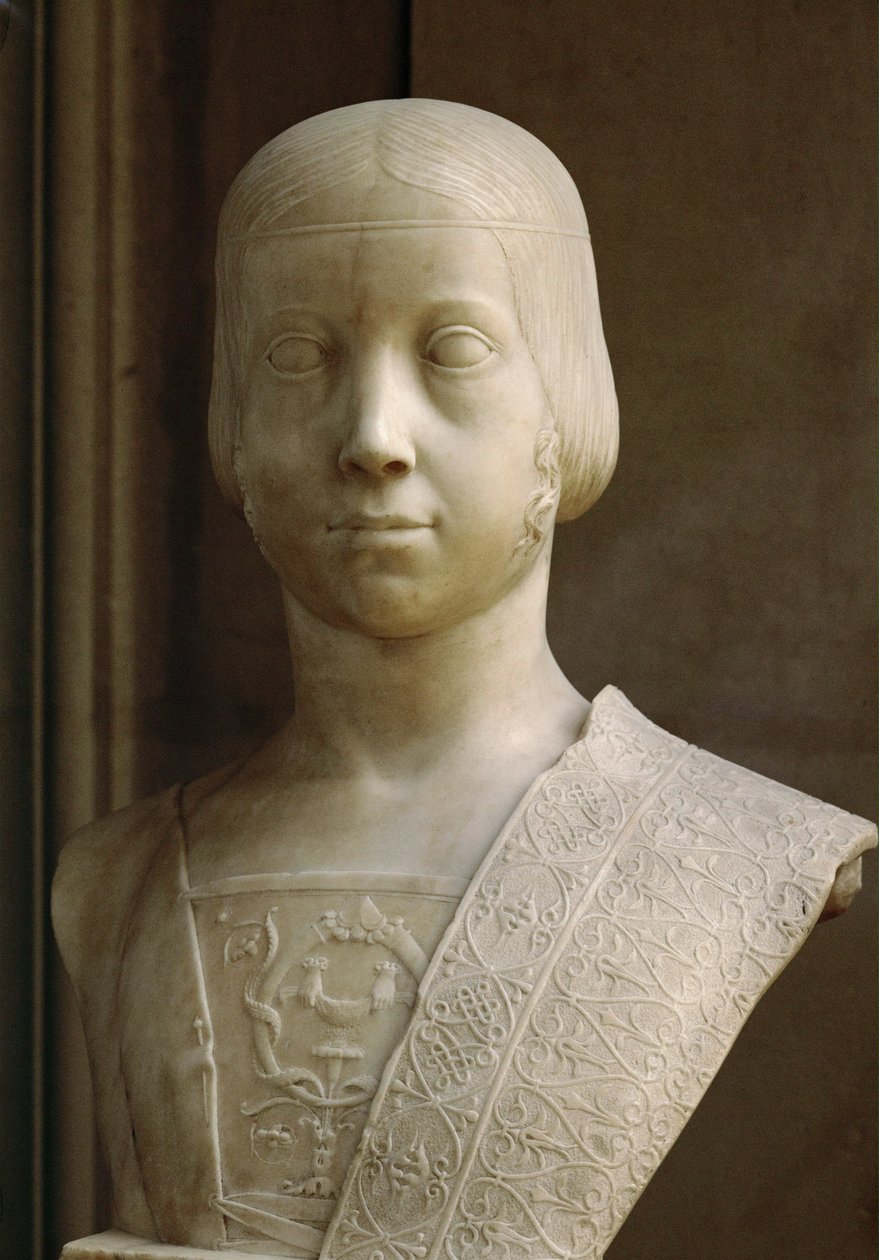 Beatriz de Este, hermana de Isabel y esposa de Lodovico el Moro Sforza, duque de Milán ... de Giovanni Cristoforo Romano