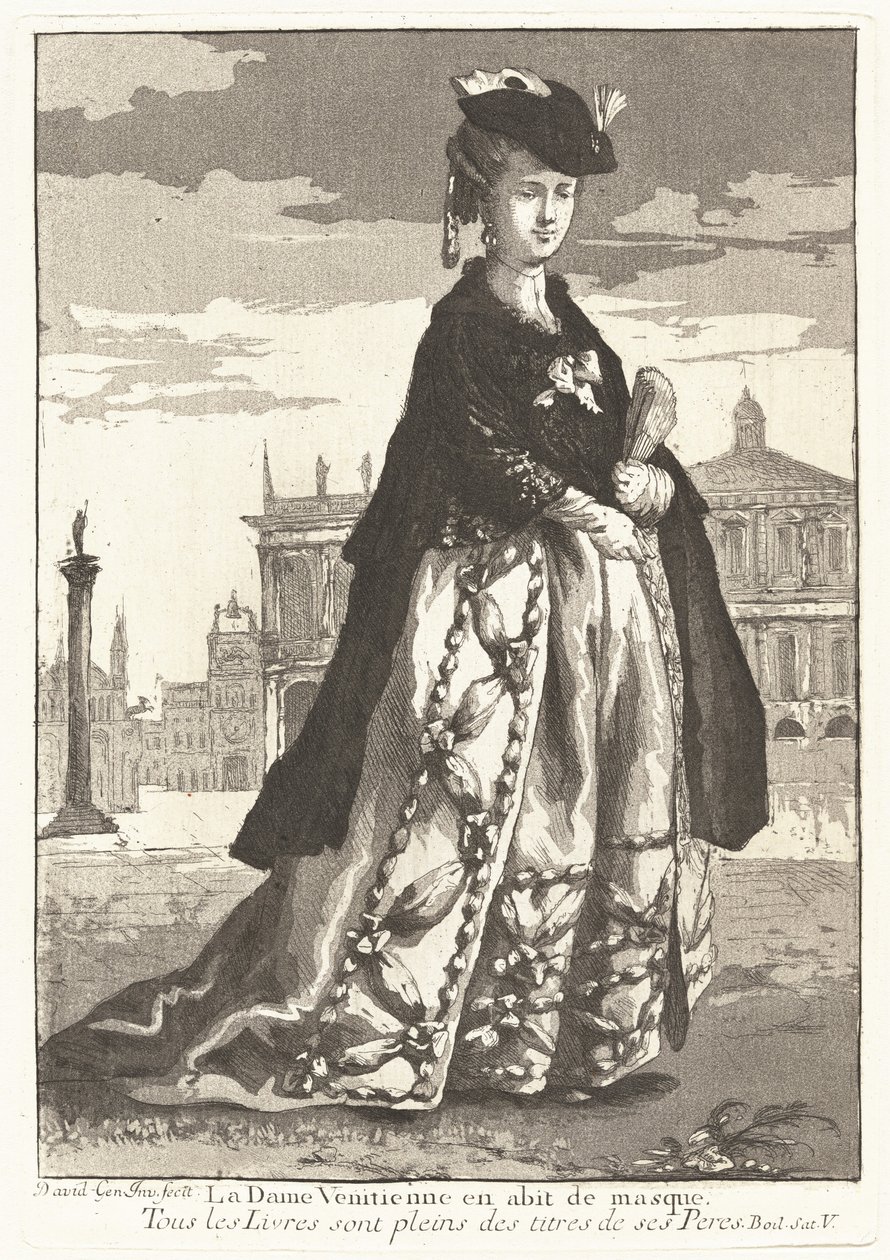 La Dame Venitienne en abit de masque de Giovanni David