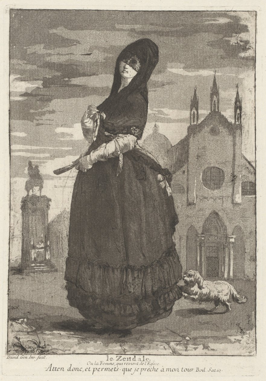 Le Zendale (Mujer con Capucha, o la Mujer Volviendo de la Iglesia) de Giovanni David