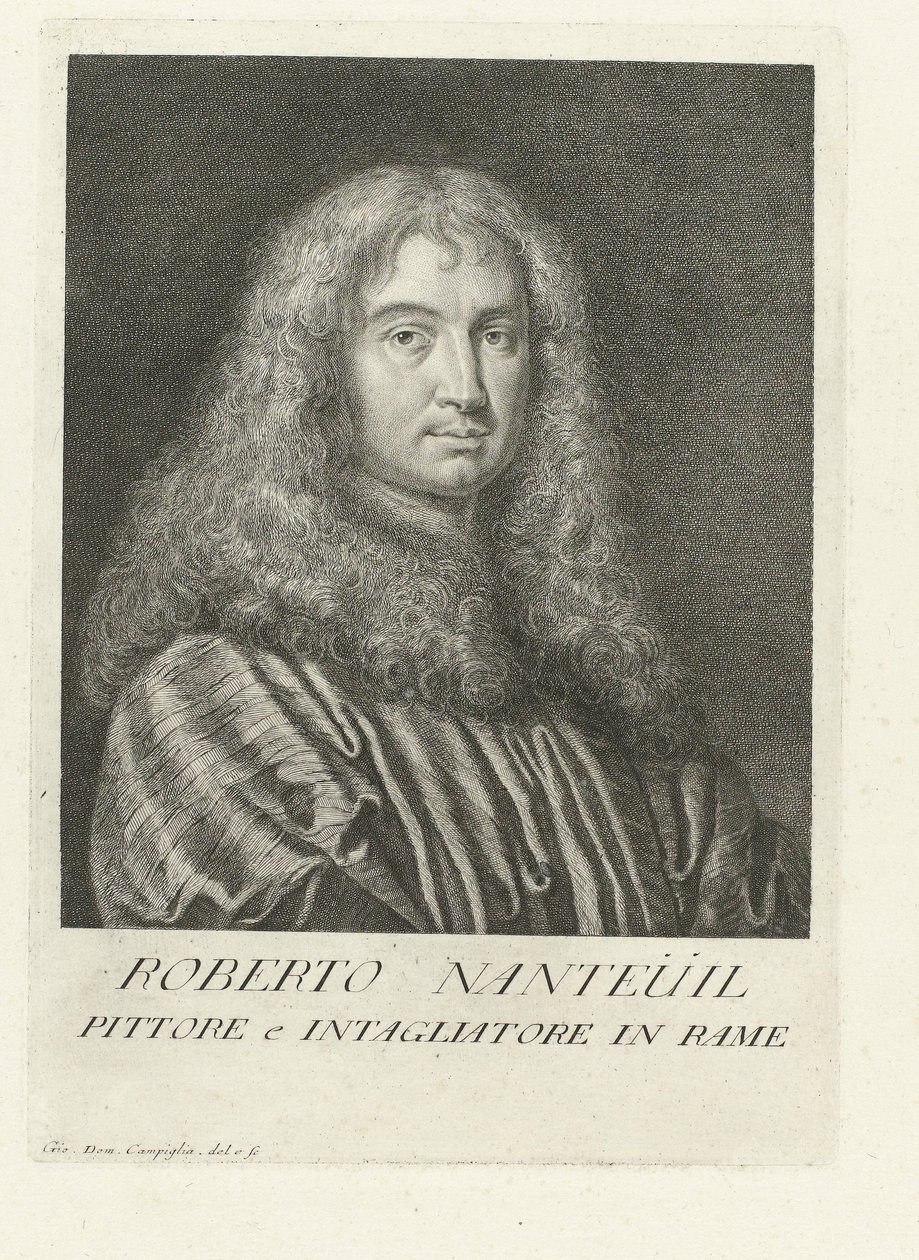Retrato del artista Robert Nanteuil Retratos de artistas (título de la serie) de Giovanni Domenico Campiglia