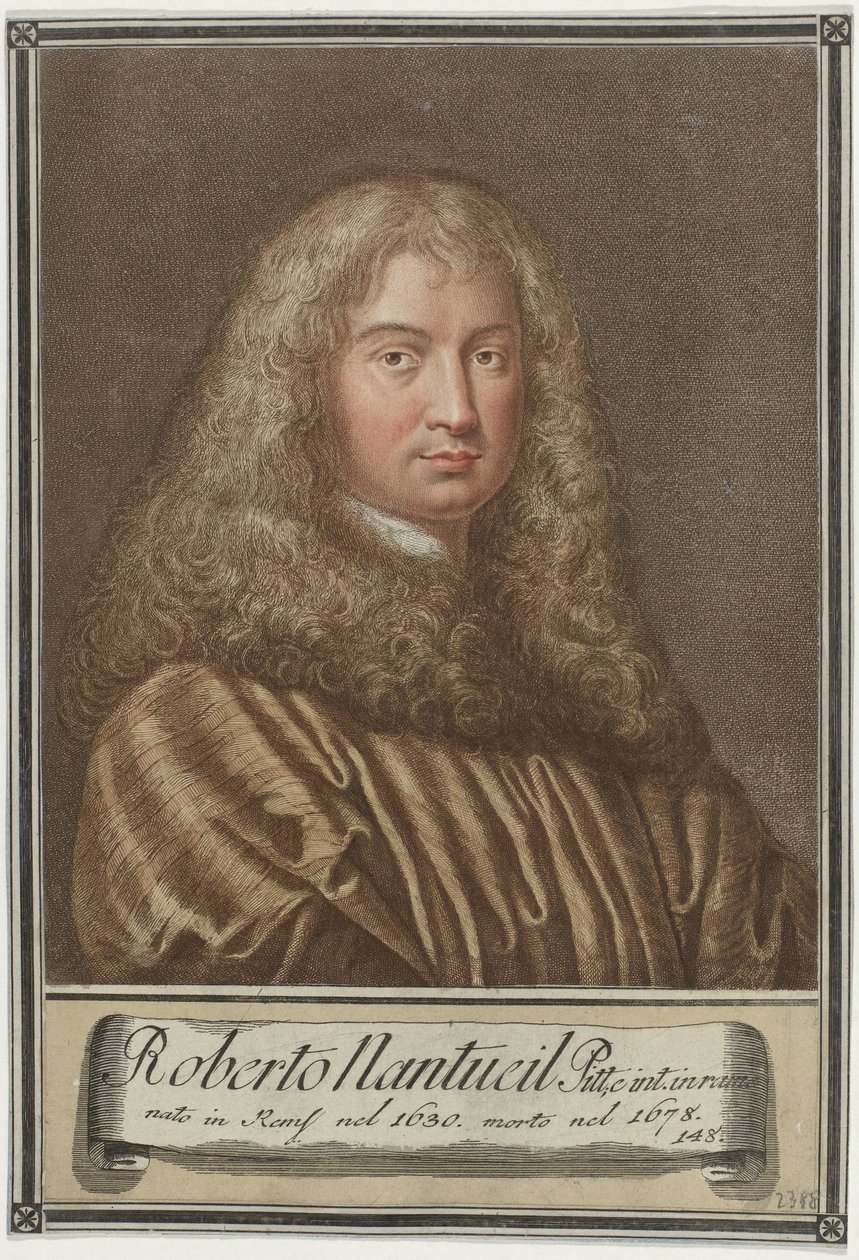 Retrato del artista Robert Nanteuil Retratos de artistas (título de la serie) de Giovanni Domenico Campiglia