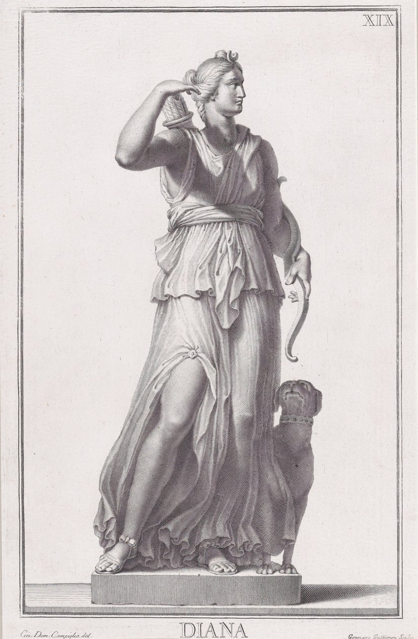 Estatua de Diana, 1734 de Giovanni Domenico Campiglia
