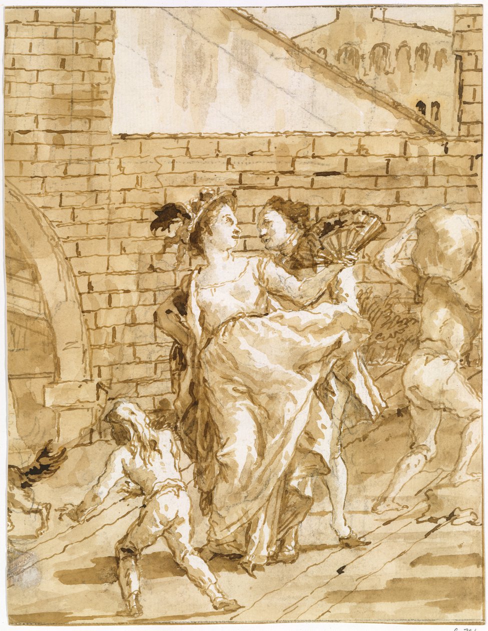 Eine Flirterei de Giovanni Domenico Tiepolo