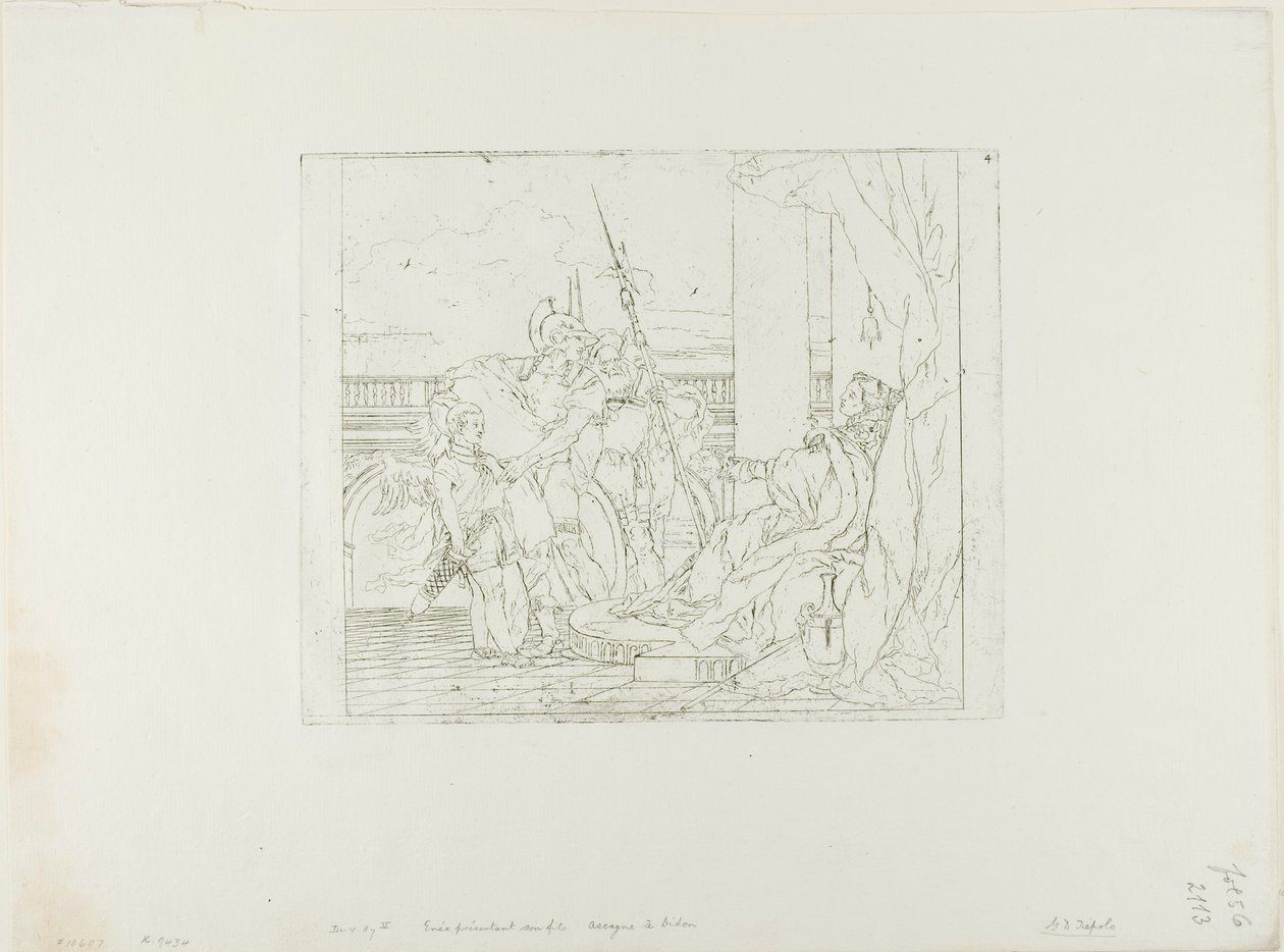 Eneas Presenta a su Hijo Ascanio a Dido de Giovanni Domenico Tiepolo