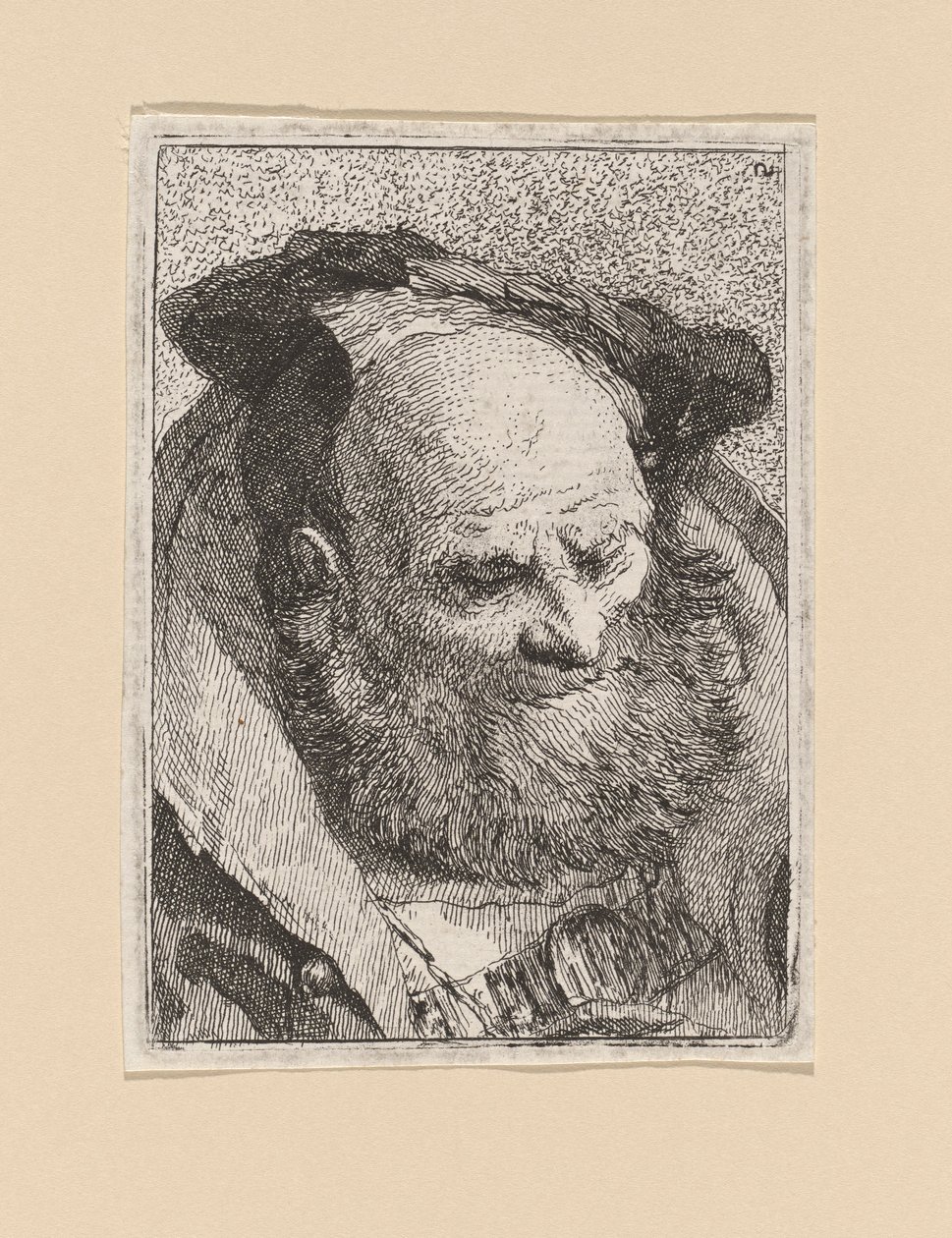 Anciano Barbudo, de la Raccolta di Teste (Colección de Cabezas) de Giovanni Domenico Tiepolo