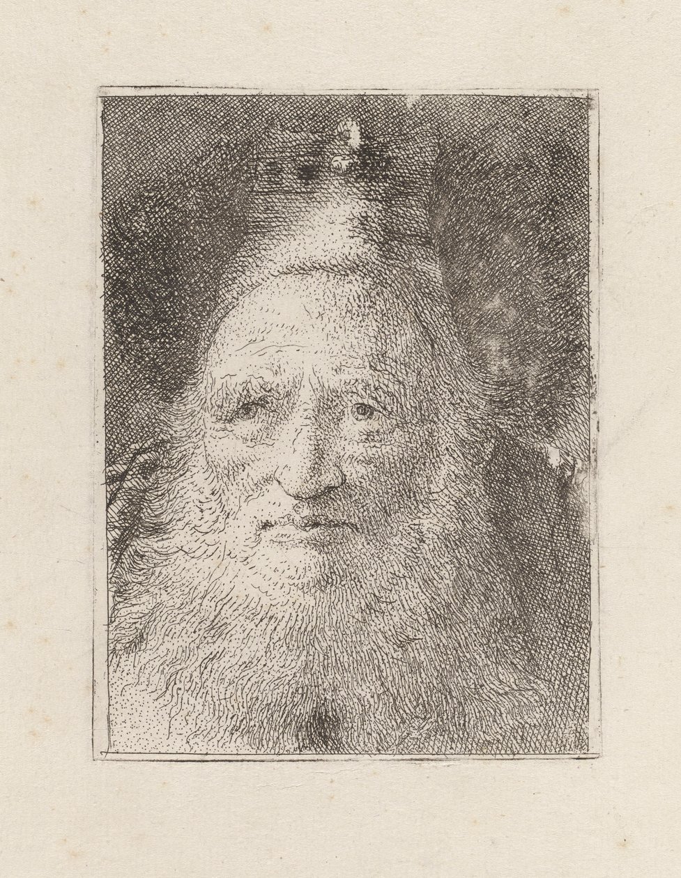 Anciano barbudo con sombrero, de la Raccolta di Teste (Colección de cabezas) de Giovanni Domenico Tiepolo