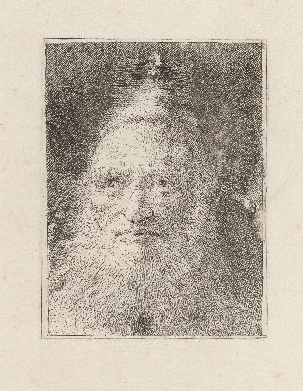 Anciano barbudo con sombrero, de la Raccolta di Teste (Colección de cabezas) de Giovanni Domenico Tiepolo