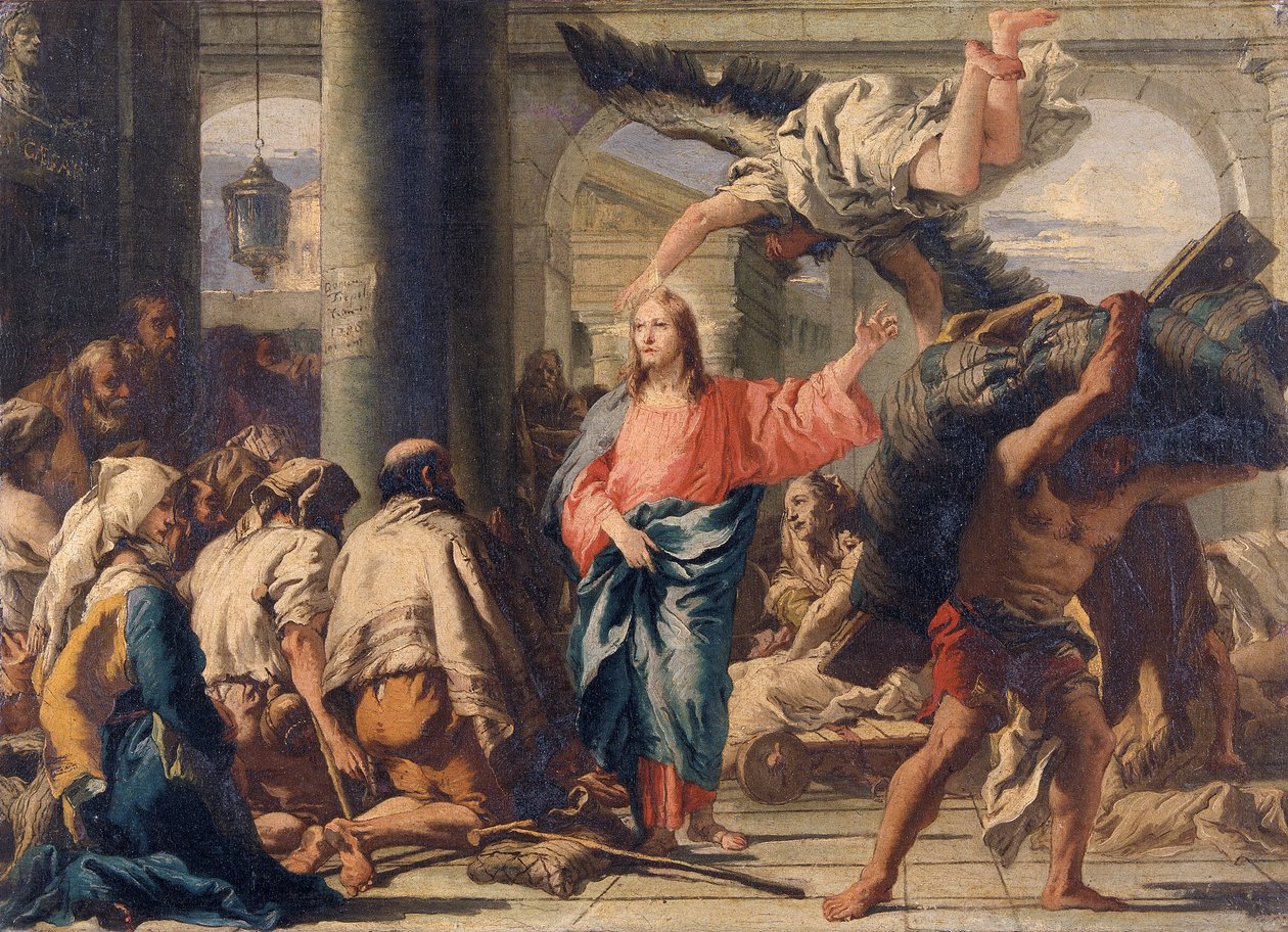 Cristo en la piscina de Betesda de Giovanni Domenico Tiepolo