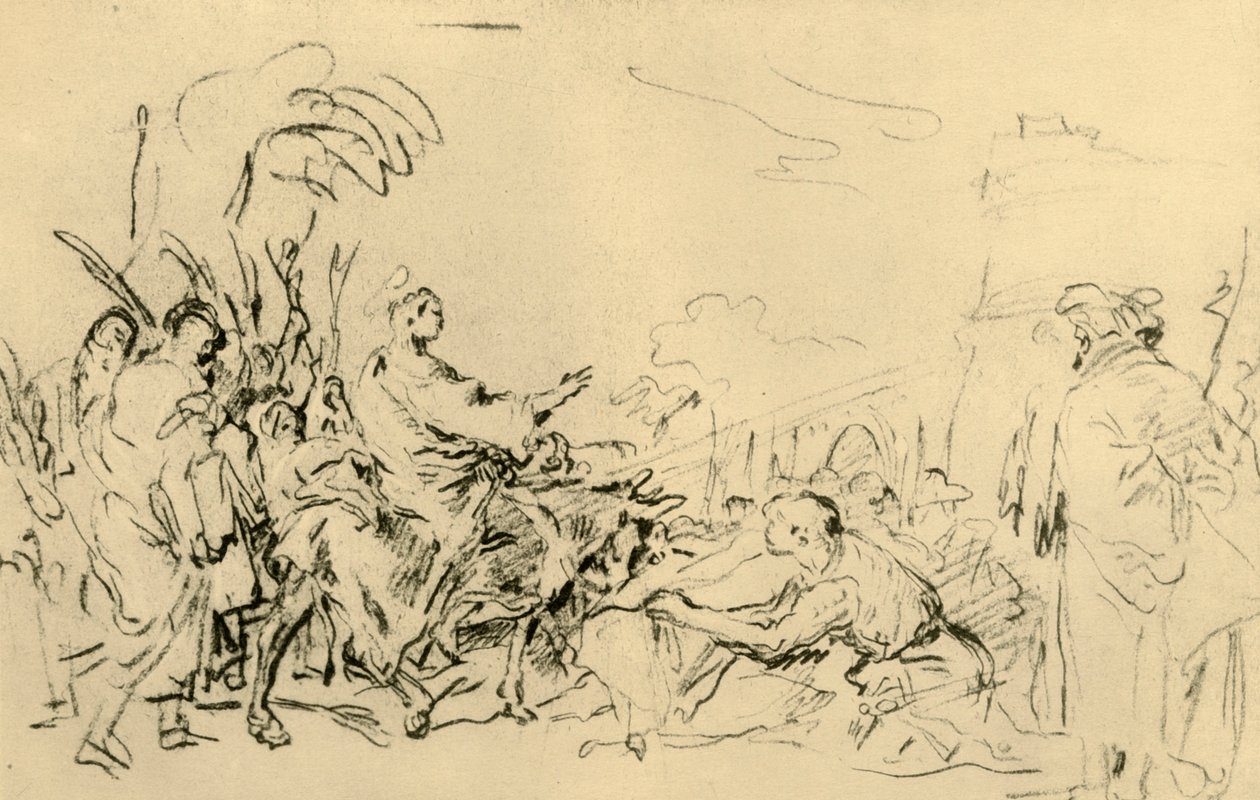 Entrada de Cristo en Jerusalén, c. 1759, 1928 de Giovanni Domenico Tiepolo