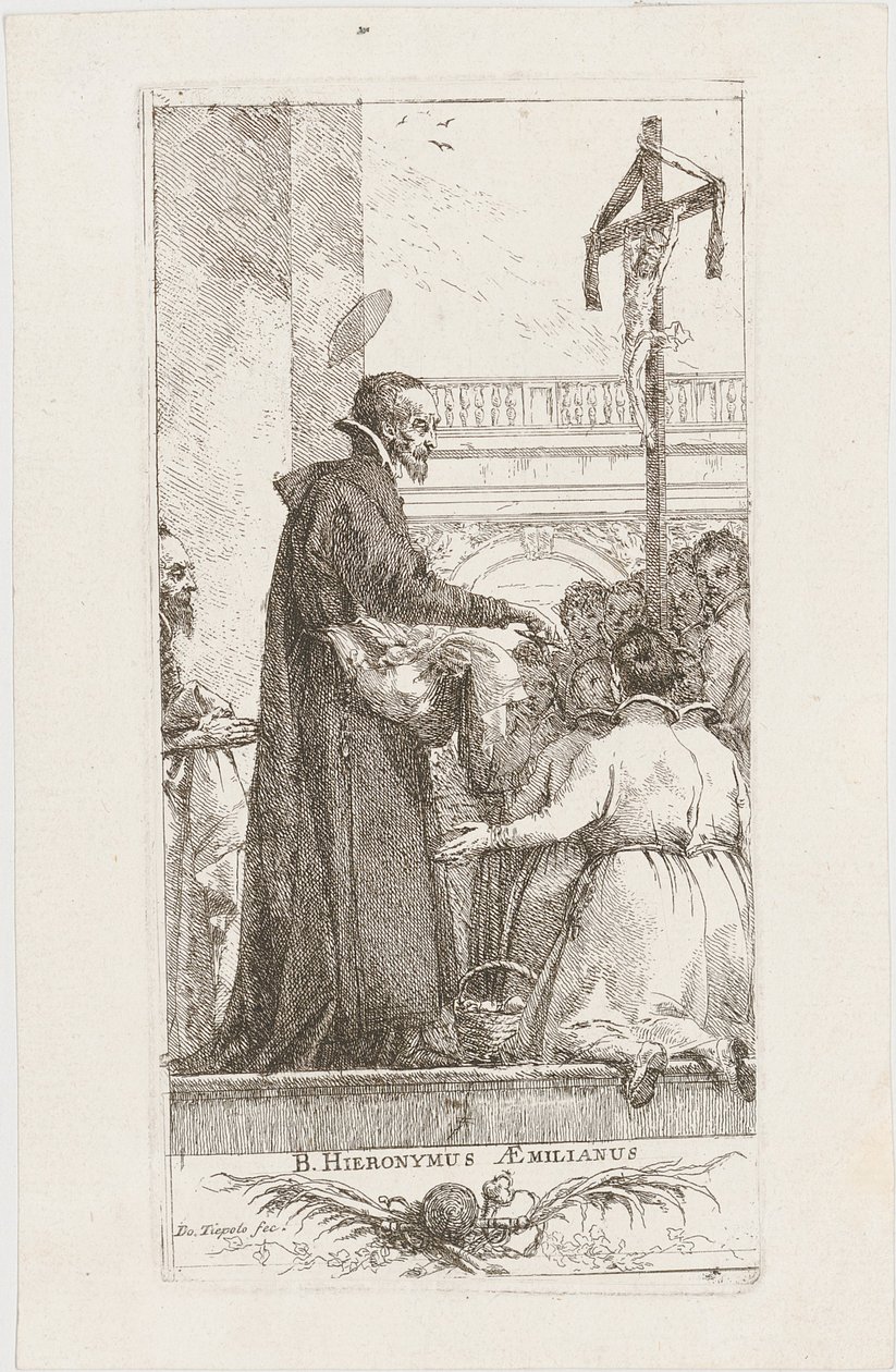 San Jerónimo Emiliano reparte limosnas de Giovanni Domenico Tiepolo