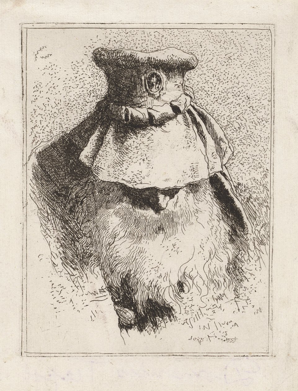 Anciano con gran sombrero, de la Raccolta di Teste (Colección de cabezas) de Giovanni Domenico Tiepolo