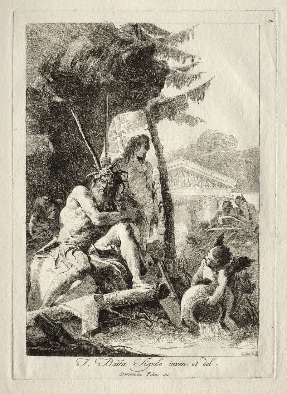Figuras fluviales de Giovanni Domenico Tiepolo