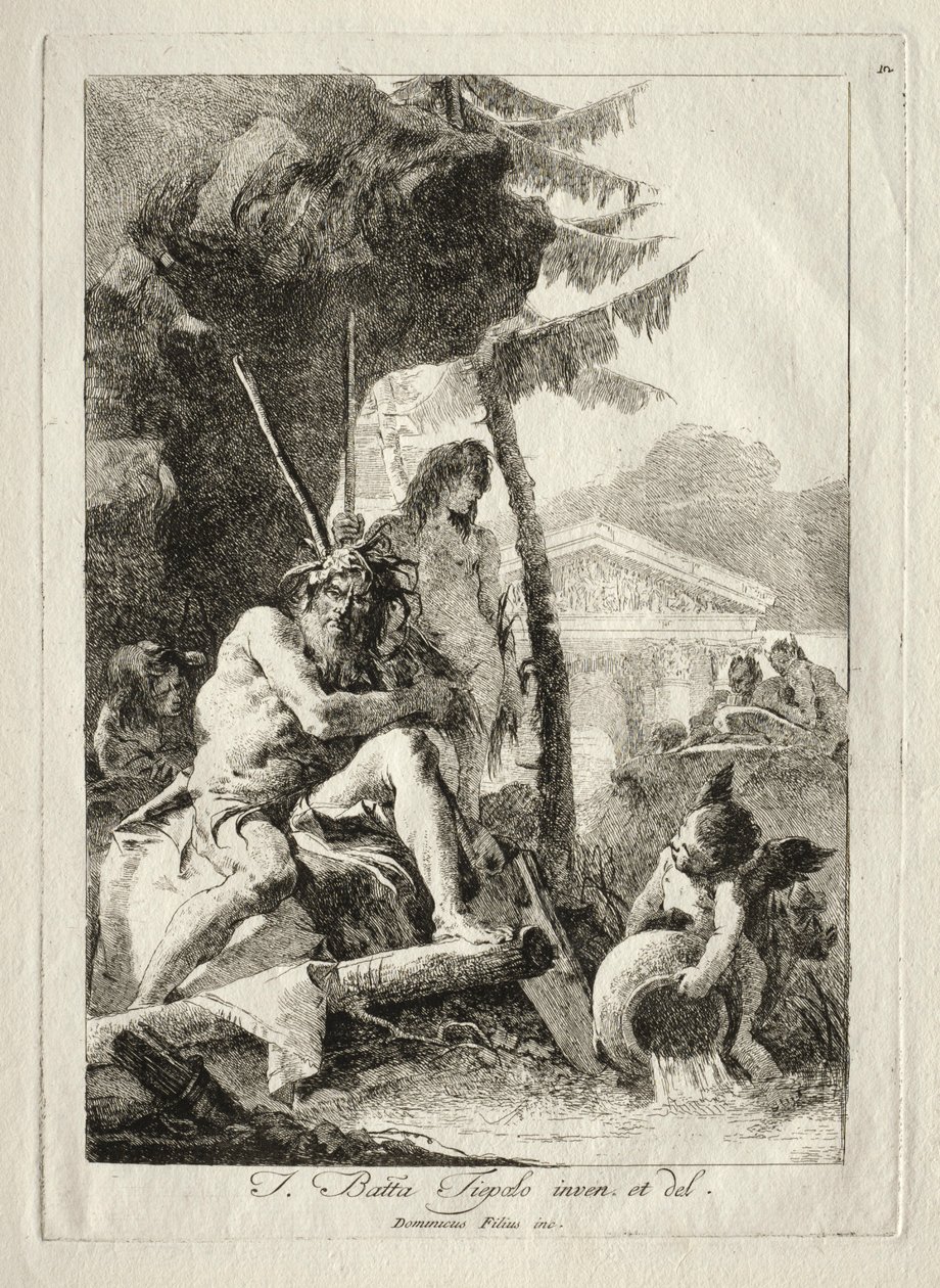 Figuras fluviales de Giovanni Domenico Tiepolo