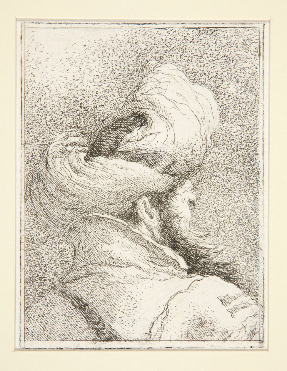 Cabeza de Turco, de la serie Raccolta di Teste, Libro Secondo (Colección de Cabezas, Libro Dos) de Giovanni Domenico Tiepolo
